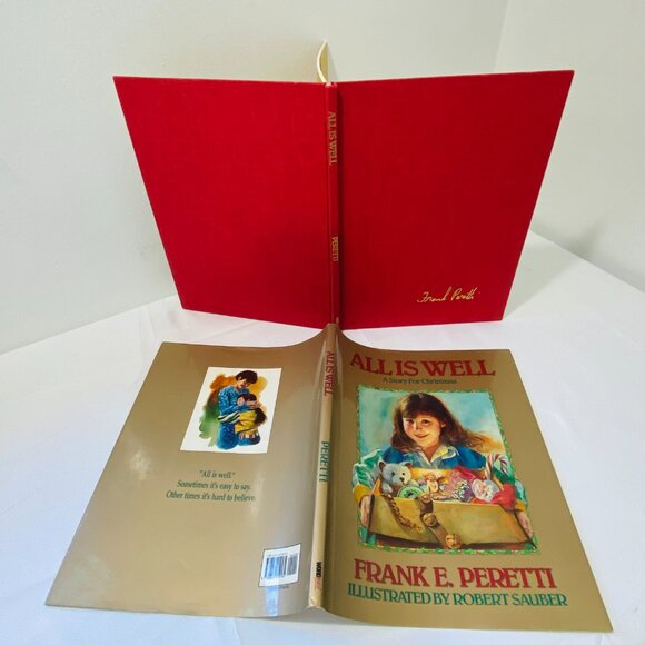 Kids: ALL IS WELL - A STORY FOR CHRISTMAS Frank E. Peretti, Word 1991 HC DJ Fine - Picture 4 of 5